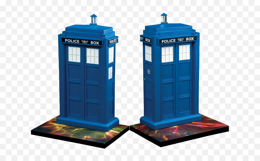 Doctor Who Tardis Bookend Set 2 Pieces Genuine - Plastic Emoji,Tardis Emoji