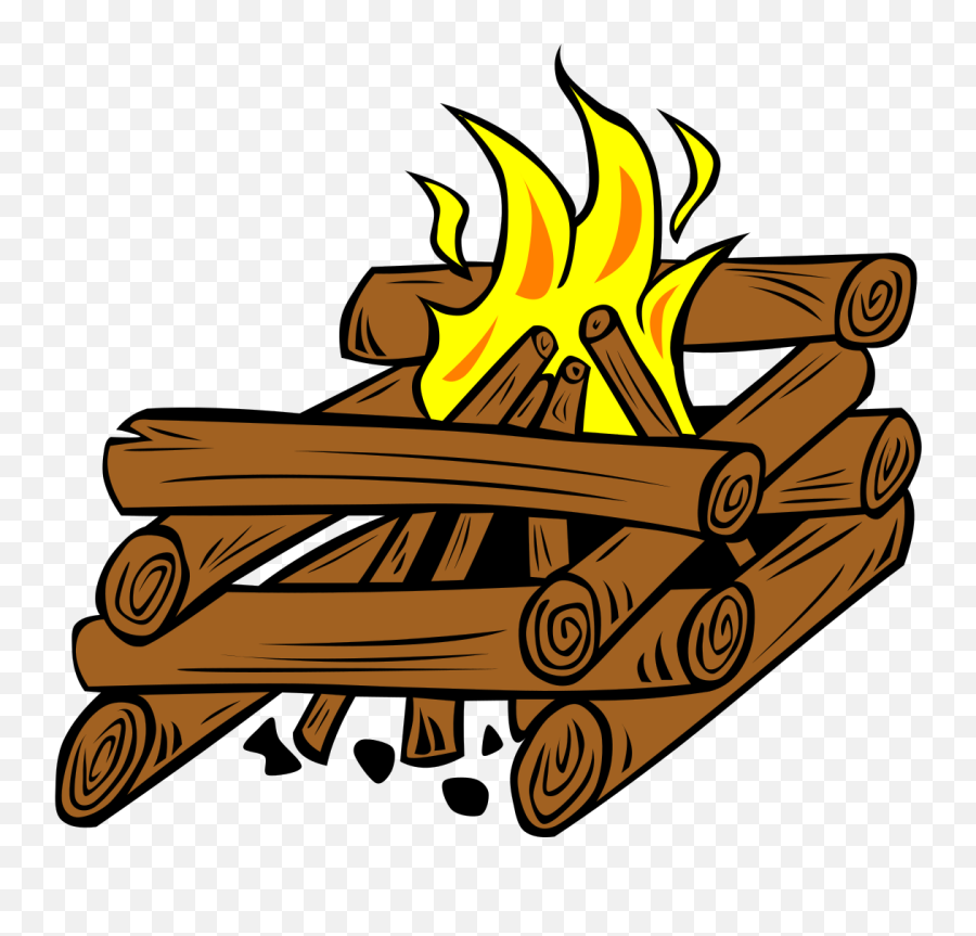 Camp Log Cabin Fire - Campfire Clip Art Emoji,Fire Clock Emoji