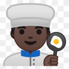 Man Cook Emoji With Dark Skin Tone Meaning And Pictures - Emoji Whatsapp Cozinheira Png,Chef Hat Emoji