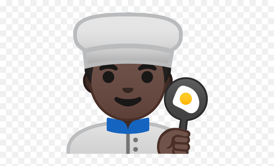 Man Cook Emoji With Dark Skin Tone Meaning And Pictures - Emoji Whatsapp Cozinheira Png,Chef Hat Emoji