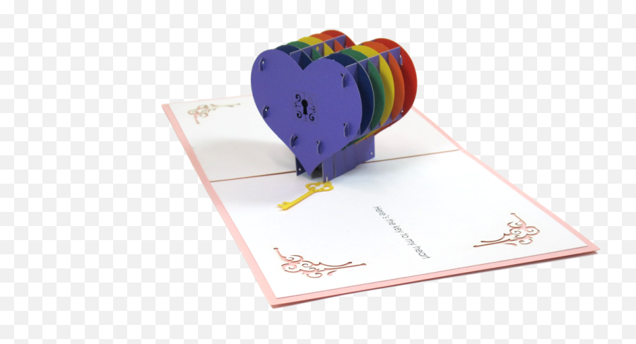 Key To My Heart Love Pop Up Card - Heart Emoji,Lock And Key Emoji
