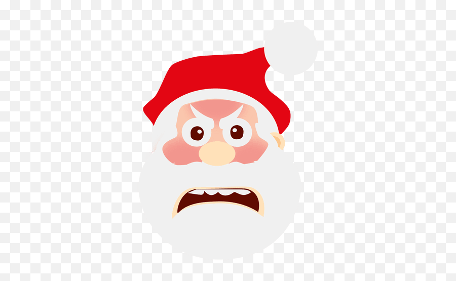 Worried Santa Face Cartoon - Transparent Png U0026 Svg Vector File Santa Face Vector Png Emoji,Emoji Worried
