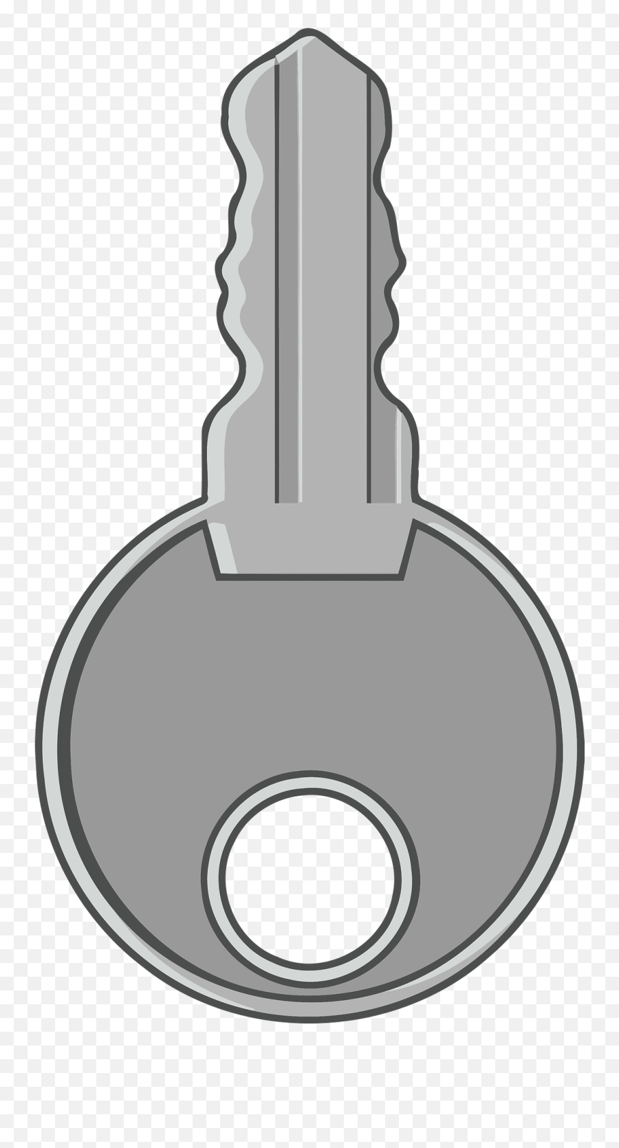 Silver Round Head Key Clipart Free Download Transparent - Circle Emoji,Emoji With Gun To Head