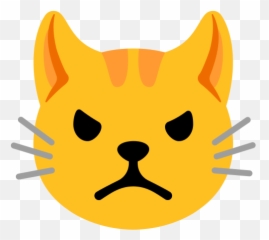 Pouting Cat Emoji - Gato Enojado Emoji,Yawn Emoji