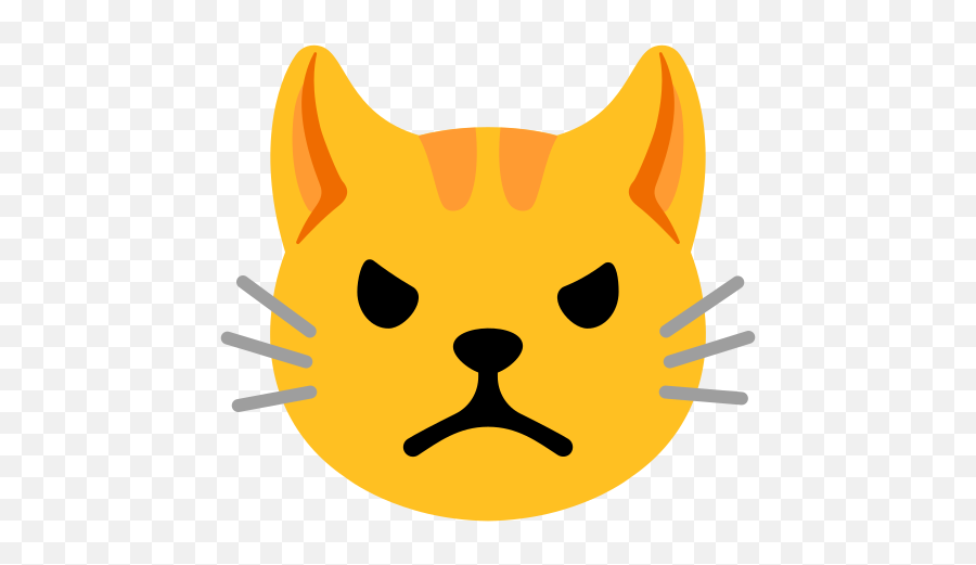 Pouting Cat Emoji - Gato Enojado Emoji,Yawn Emoji