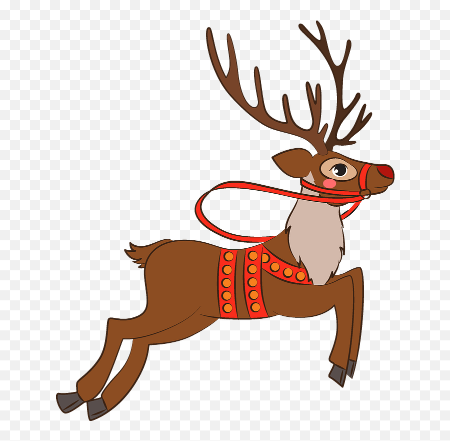 Reindeer Clipart - Clip Art Picture Of Reindeer Emoji,Reindeer Emoji