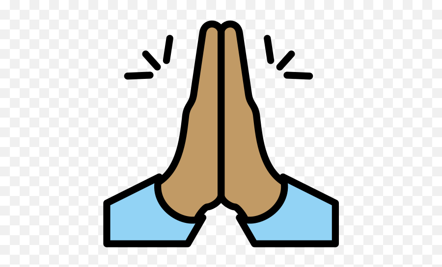 Medium Skin Tone Emoji - Praying Hands Icon,Emojis That Look Good Together