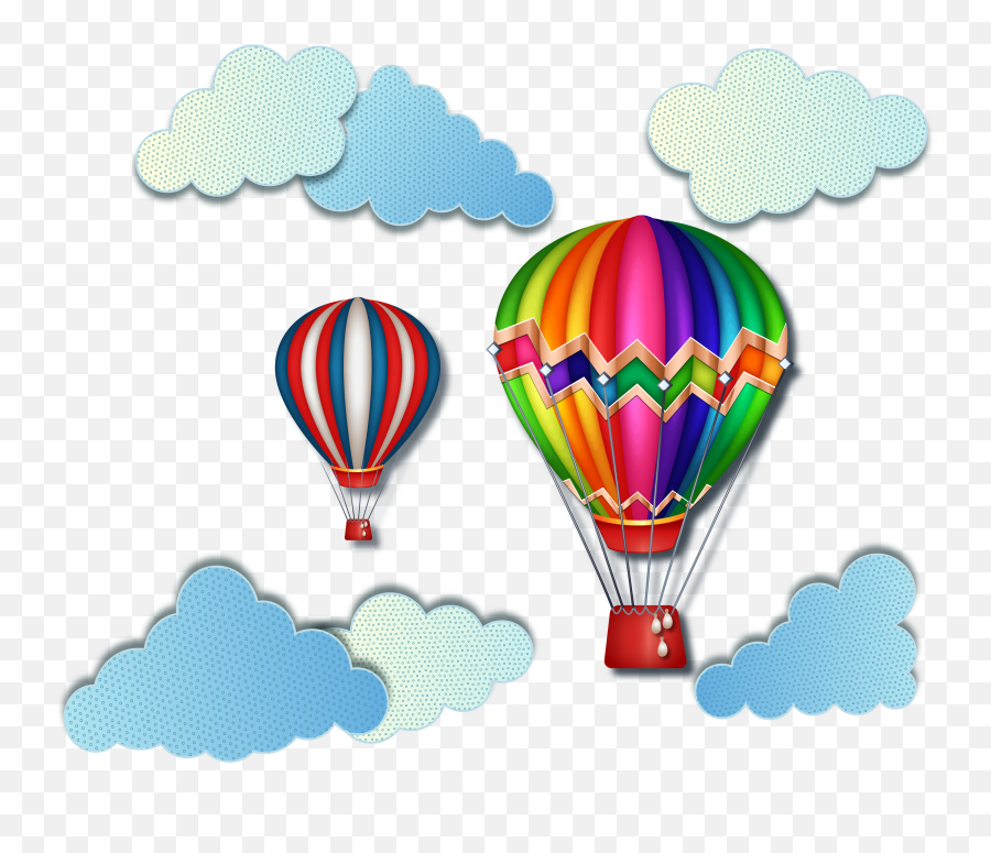 Air Balloon Png Vector Rainbow - Rainbow Hotair Balloon Png Emoji,Hot Air Balloon Emoji