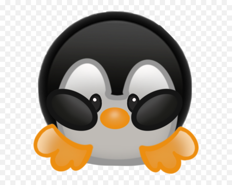 Peaches Penguin Cute Mascot Emoji - Dot,Derpy Emoji