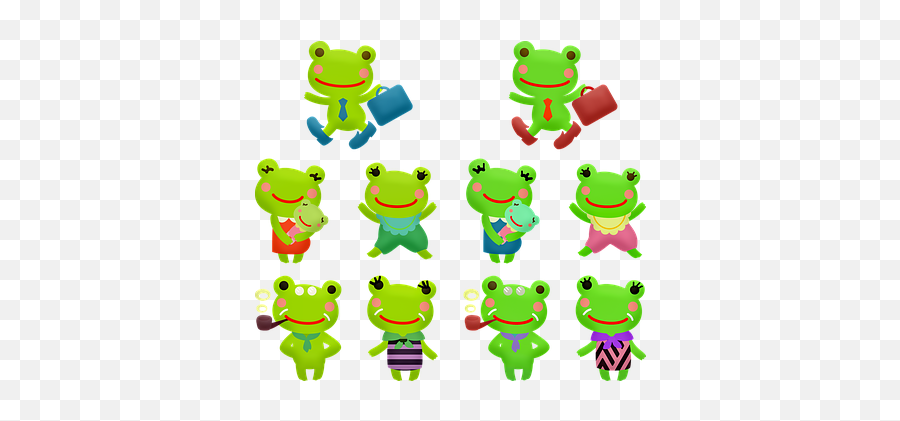 Free Kawaii Cute Illustrations - Kawaii Rana Emoji,Frog Tea Emoji