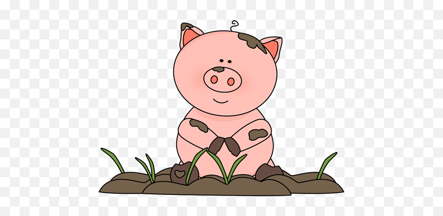 Clip Art Pigs - Clipartsco Pig In Mud Clipart Emoji,Flying Pig Emoji
