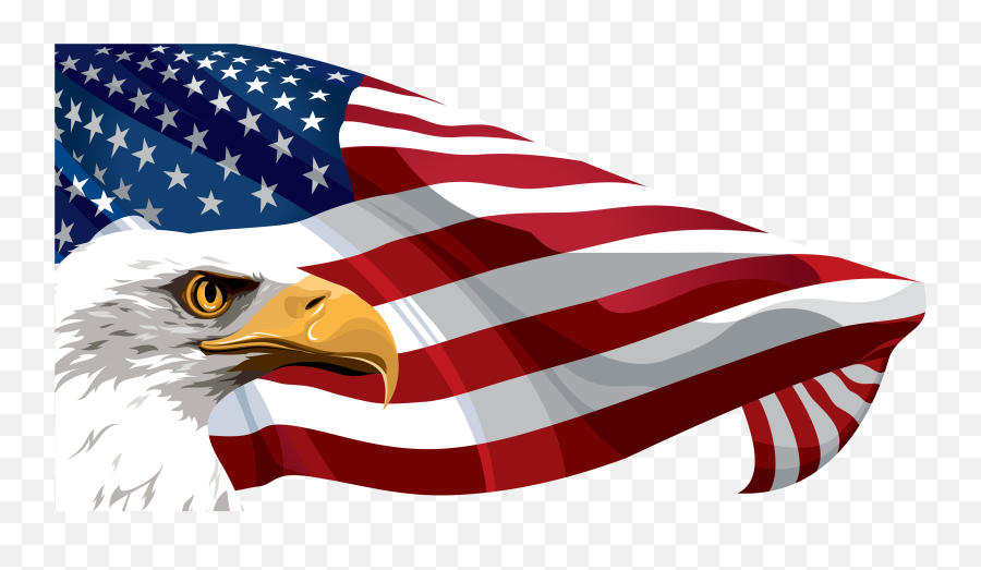 American Flag And Eagle Transparent Png Clip Art Image - American Flag Clipart Emoji,Eagle Emoji