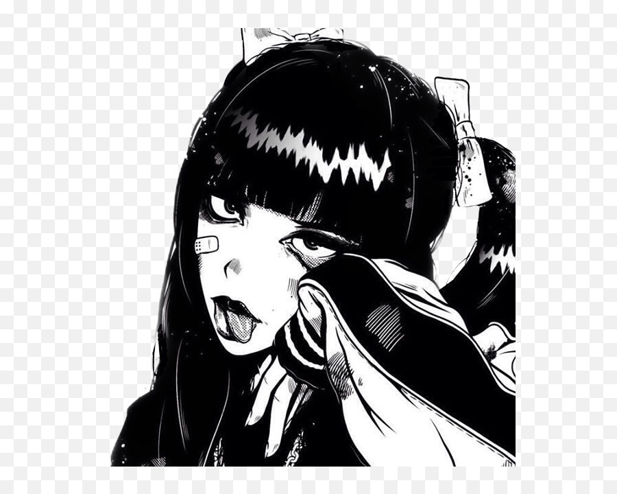 Popular And Trending White Face Stickers Picsart - Aesthetic Goth Anime Girl Emoji,Faceless Emoji