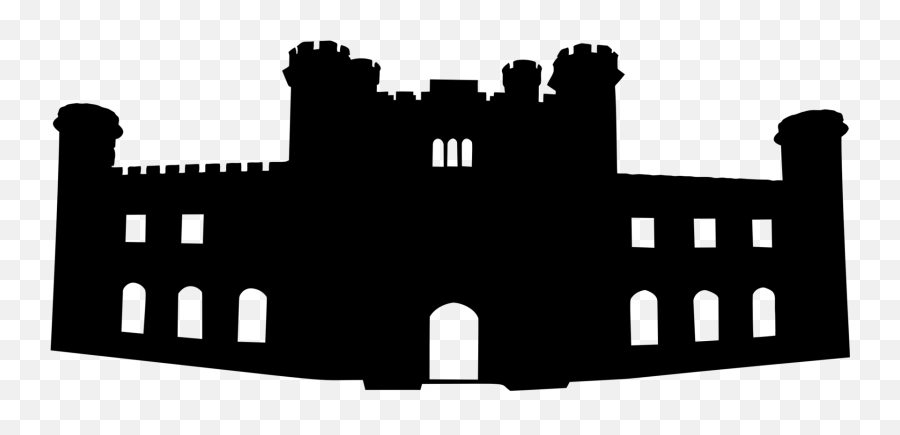 Free Silhouette Of Cinderellas Castle - Castle Png Black And White Emoji,Castle Book Emoji