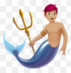 Mermaid Merman Man Emoji Freetoedit - Mermaid Emoji Png,Man Emoji