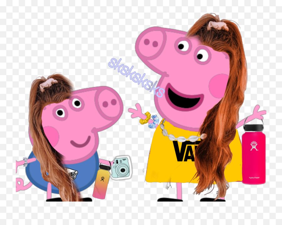 Peppa Pig Vsco - Peppa E George Png Emoji,Girl Pig Emoji