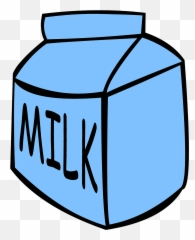 Milk Carton Blue Calcium Packaging - Clip Art Emoji