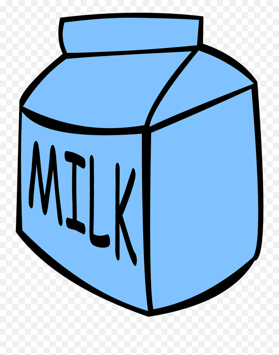 Milk Carton Blue Calcium Packaging - Milk Carton Clip Art Emoji,Batman Emoticon Text