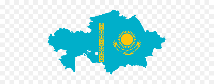 Kazakhstan Flag And Map - Kazakhstan Flag Map Emoji,Iceland Flag Emoji