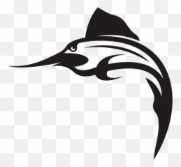 Swordfish Monochrome Silhouette - Marlin Siluet Emoji