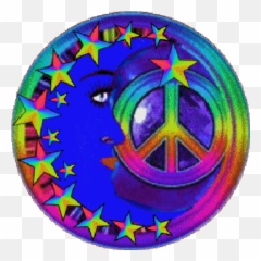 Trippy Rainbow Moon Transparent Png - Circle Emoji,Rainbow Emoji Gif