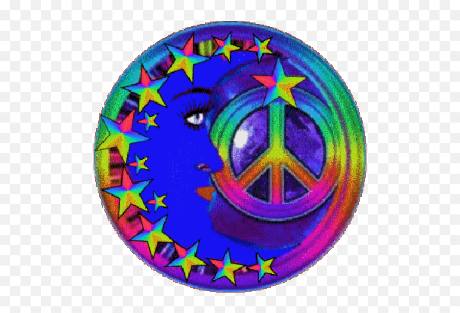 Trippy Rainbow Moon Transparent Png - Circle Emoji,Rainbow Emoji Gif