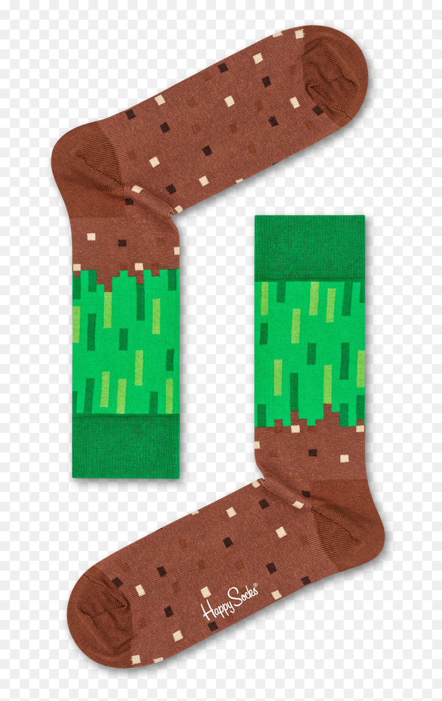 Grass Block Sock In 2019 - Happy Socks Cactus Men Emoji,Emoji Socks