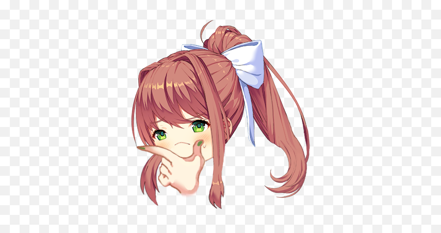 Edited Media - Doki Doki Literature Club Monika Poses Emoji,Deep Thought Emoji