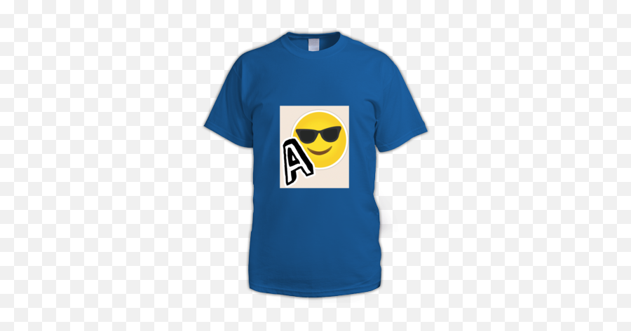 Cool Emoji A At Cotton Cart - Royal Blue,Men's Emoji Shirt
