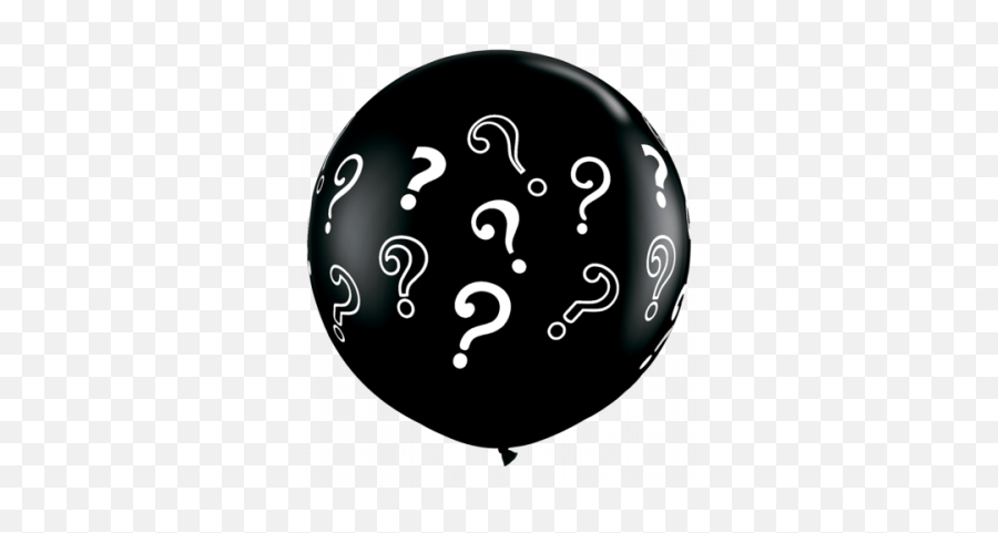 Question Marks Reveal - Gender Reveal Balloon Qualatex Emoji,Black Diamond Question Mark Emoji