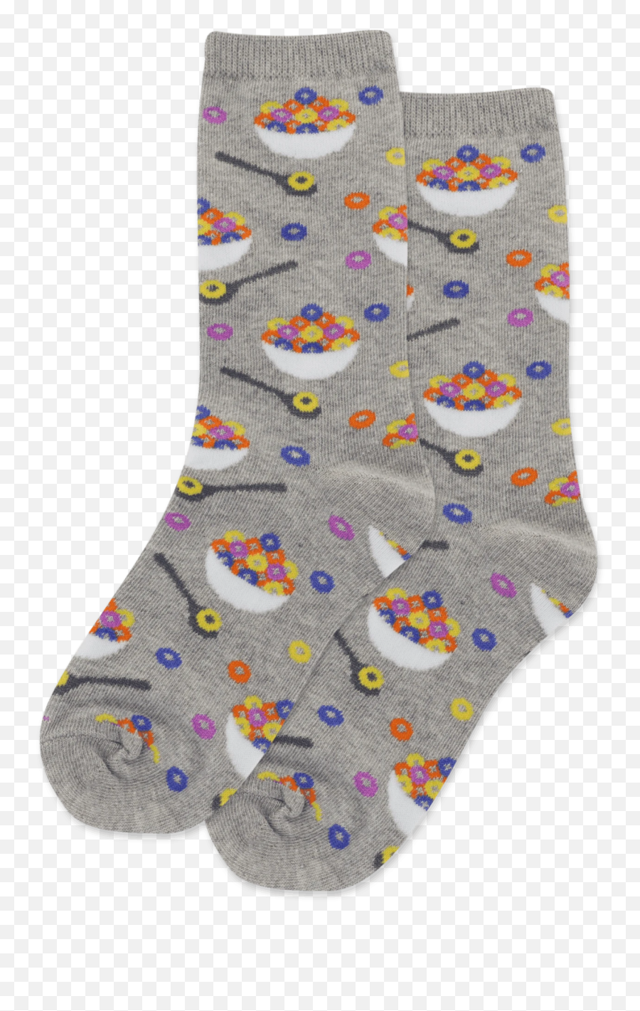 Kidu0027s Cereal Crew Socks - Grey Heather Lxl Sock Emoji,Splash Emoji