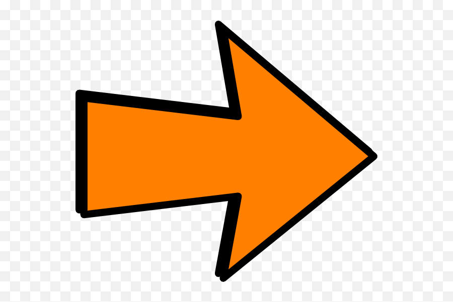 Clipart Arrow Orange - Orange Arrow Clip Art Emoji,Squiggly Mouth Emoji