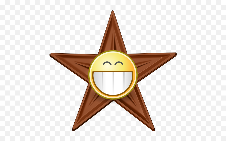 Barnstar Of Humour - Grin Face Emoji,Lying Down Emoticon