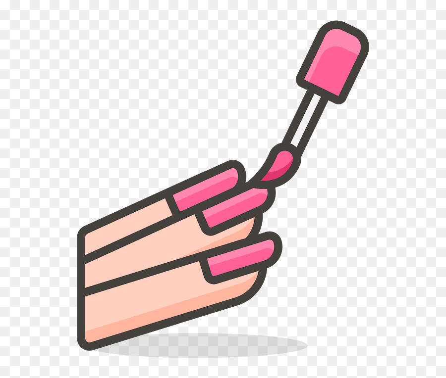 Nail Polish Emoji Clipart - Transparent Nail Icon Png,Nail Polish Emoji Png