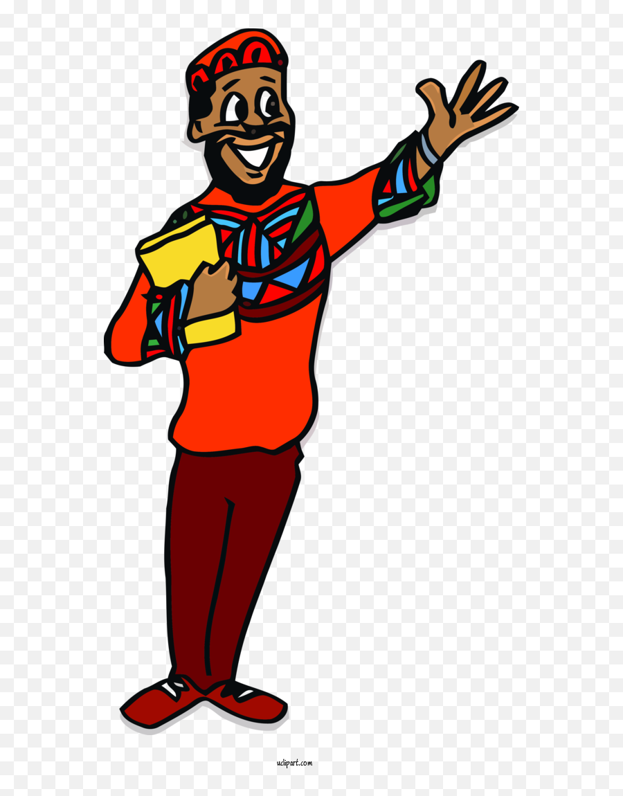 Holidays Cartoon Throwing A Ball - Cartoon Traditional African Man Emoji,Kwanzaa Emoji