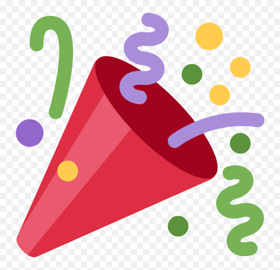 Party Popper Emoji Clipart - Transparent New Year Icon,Confetti Ball Emoji