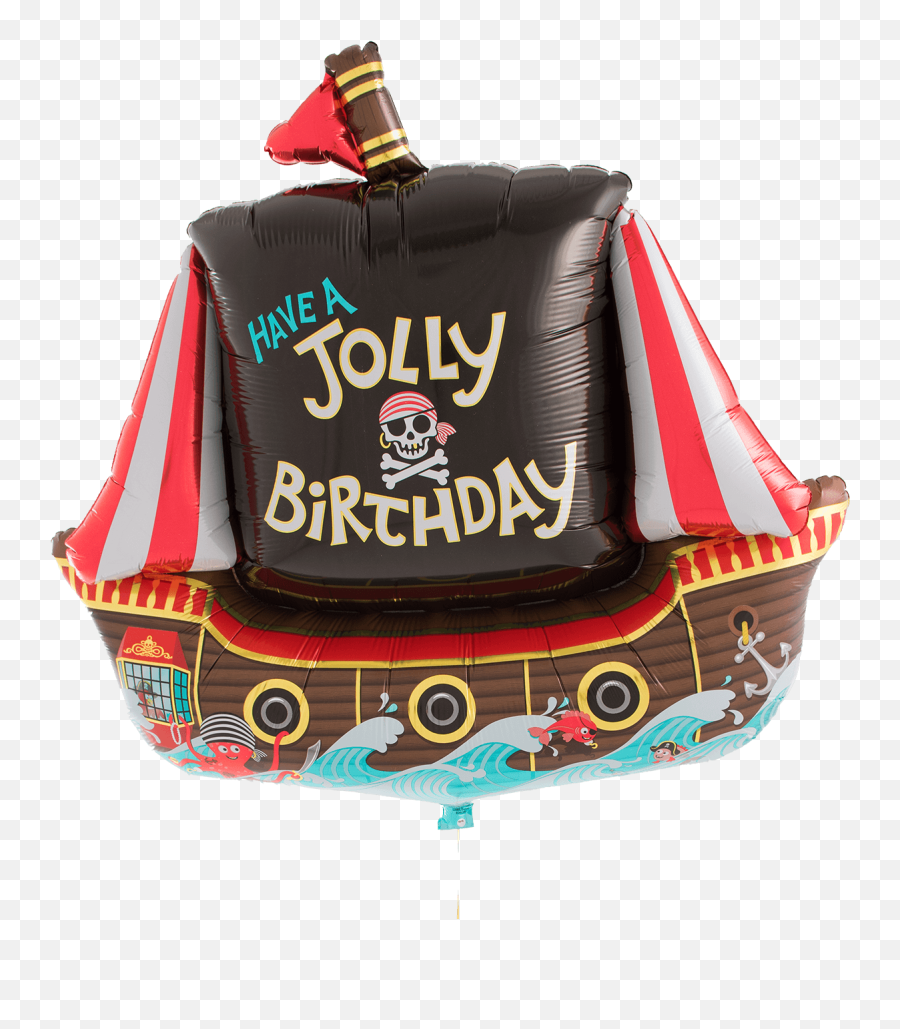 Jolly Rodger Birthday Pirate Ship - Balloon Emoji,Pirate Ship Emoji