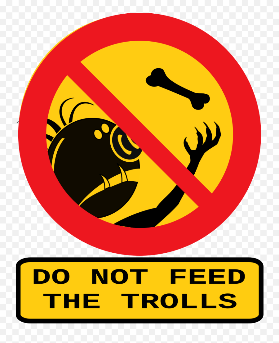 Forbidden - Dont Feed Troll Emoji,I Dont Know Emoticon