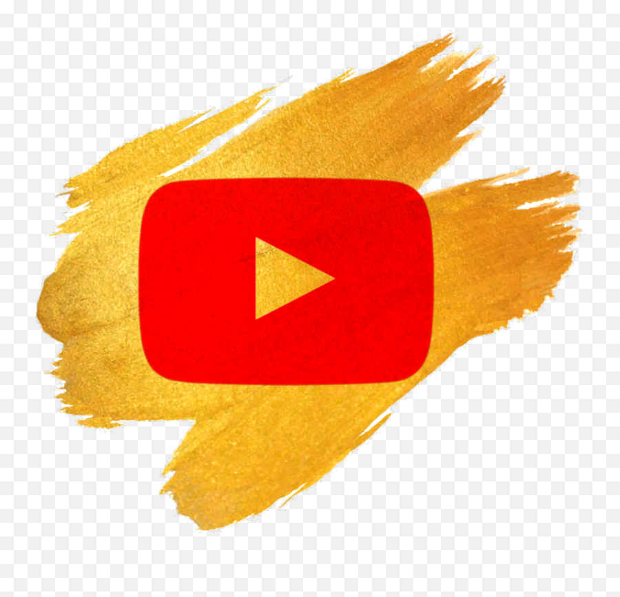 Youtube Logo Watermark Youtuber New - Gold Paint Circle Png Emoji,Youtube Logo Emoji