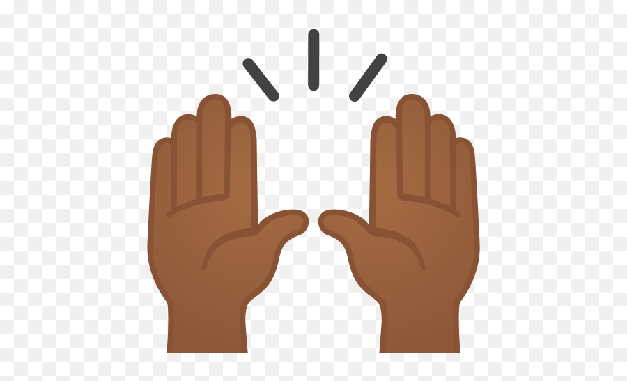 Medium - Black Hand Emoji Praise,Raise Hands Emoji