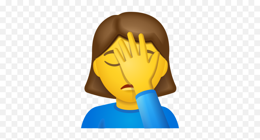 Woman Facepalming Icon - Clip Art Emoji,Raised Hand Emoji
