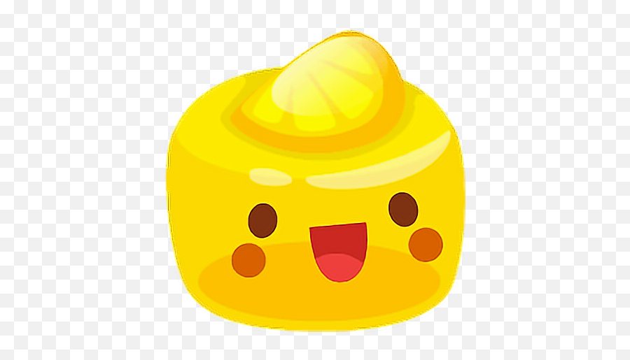 Jello Lemon Kawaii - Kawaii Jello Emoji,Jello Emoji