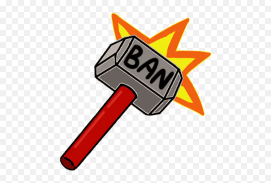 Thor Banned Hammer - Ban Hammer Discord Emoji,Ban Hammer Emoji