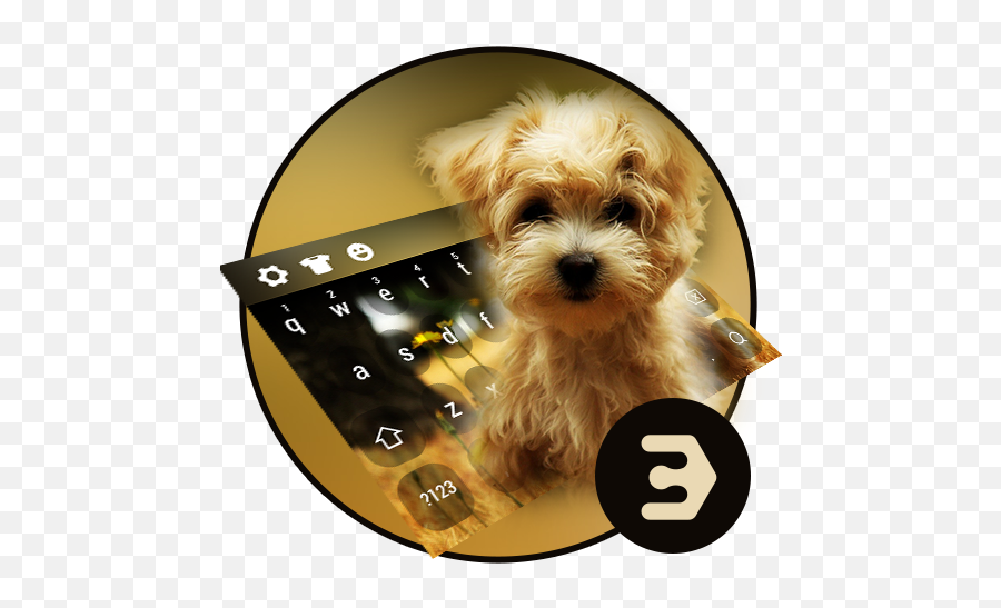 Cute Dog With Big Eyes Animal Keyboard - Cute Puppy Wallpapers Hd For Mobile Emoji,Puppy Eye Emoticon