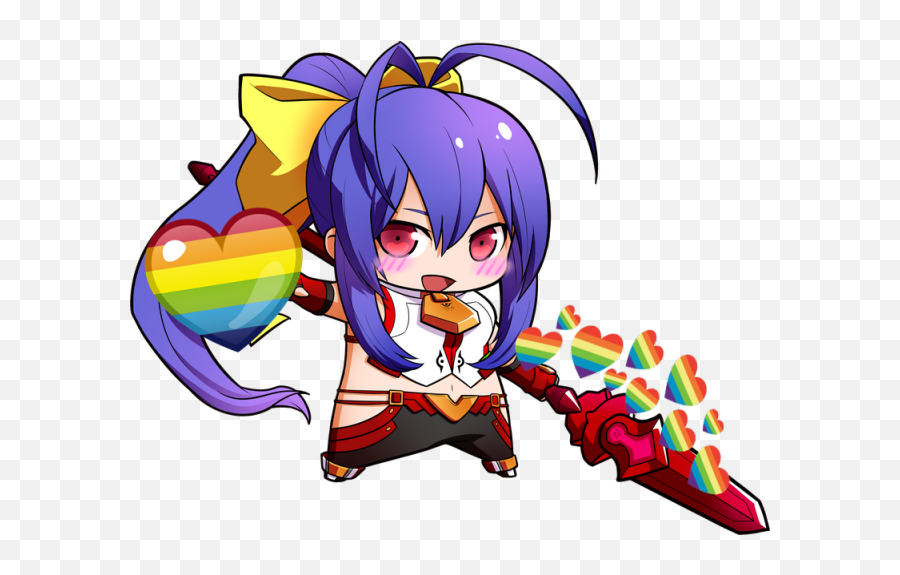 Heart Emojis - Blazblue Central Fiction Chibi Mai,Tardis Emoji