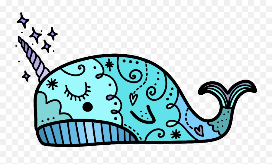Ballena Whale Narwhal Narwhale Unicornwhale Unicorn - Illustration Emoji,Narwhal Emoji