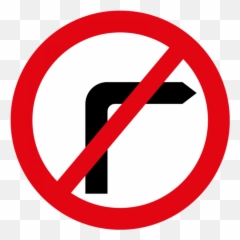 No Right Turn - No Right Turn Signs Emoji,No Entry Emoji