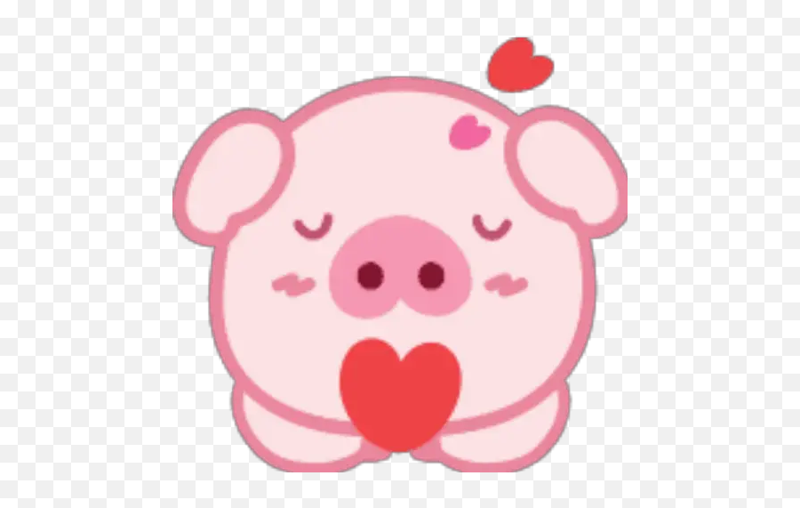 Lovely Pig Emoji - Whatsapp Cartoon,Pig Emoji