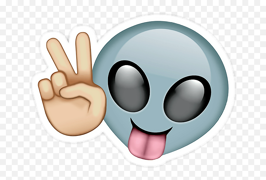 Emotions Emojis Colorful Cute Love Style Alien - Tongue Out Peace Sign Emoji,Circle Finger Emoji