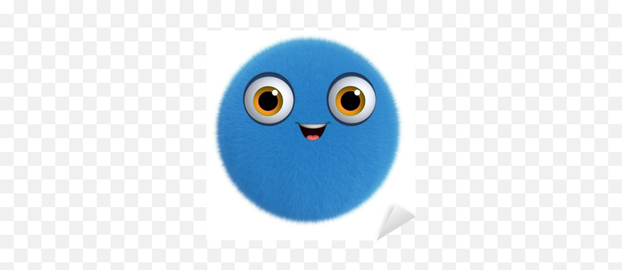 3d Cartoon Cute Furry Ball Sticker U2022 Pixers U2022 We Live To Change - Cartoon Emoji,3d Animated Emoticon